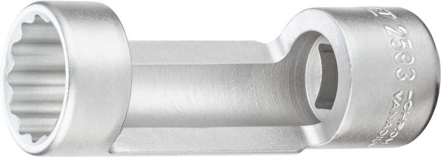 Hazet Schokdemperdopsleutel 2593-21 · 1 2 inch (12 5 mm) vierkant hol · Buitentwaalfkant profiel · SW 21 mm