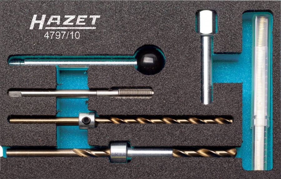 Hazet Schroefdraadreparatieset voor injectorbevestigingsschroef 4797 10 · 10-delig