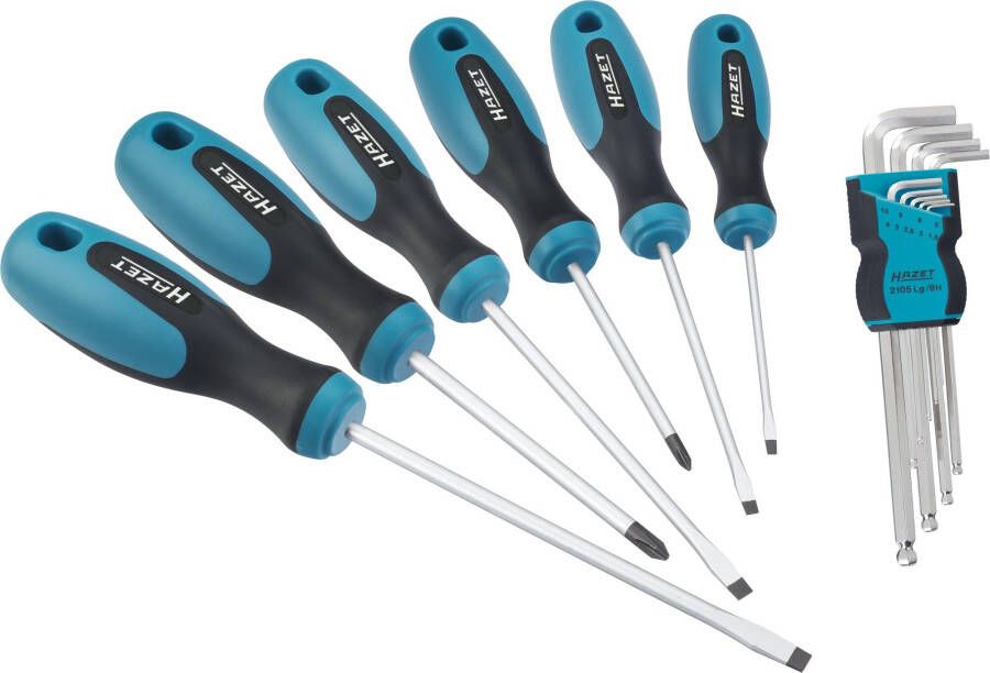 Hazet Schroevendraaierset 810 2 Kruiskop profiel PH Sleufprofiel Binnen-zeskant-profiel 15-delig 0 5 x 3 1 2 x 6 5 PH1 PH2 1 5 10