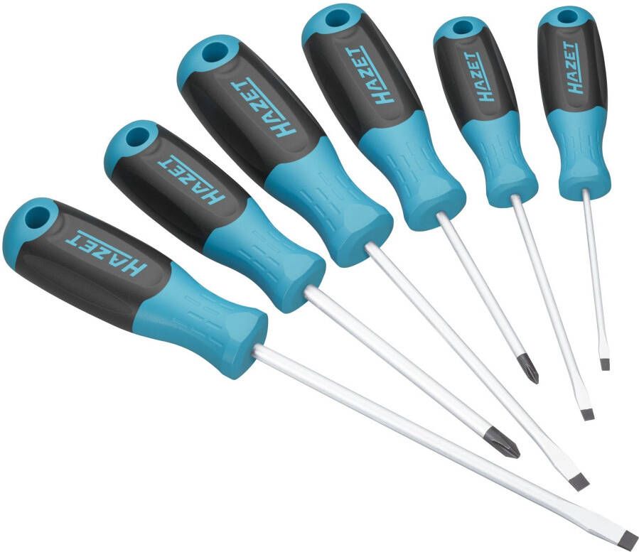 Hazet Schroevendraaierset 811 6 · Kruiskop profiel PH Sleufprofiel · 6-delig · PH1 PH2 · 0 5 x 3 1 2 x 6 5