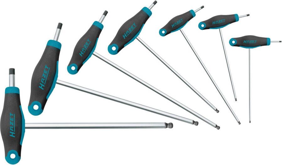 Hazet Schroevendraaierset · met T-greep 829KK 7 · Binnen-zeskant-profiel · 7-delig · 2 · 2 5 · 3 · 4 · 5 · 6 · 8