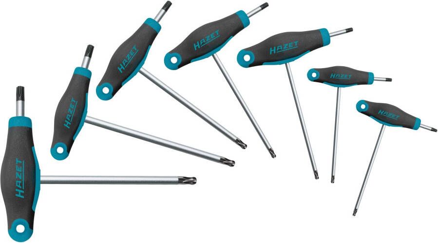 Hazet Schroevendraaierset · met T-greep 829KKT 7 · Binnen-TORX -profiel · 7-delig · T9 · T10 · T15 · T20 · T25 · T30 · T40