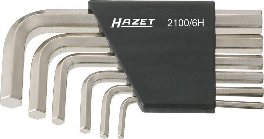 Hazet Set met haakse schroevendraaiers 2100 6H · Binnen-zeskant-profiel · 6-delig · 3 · 4 · 5 · 6 · 8 · 10