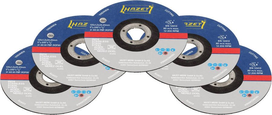 Hazet Slijpschijvenset · 125 x 1 x 22 23 mm (5 x 0 40 x 7 8?) 9233-010 5 · 5-delig