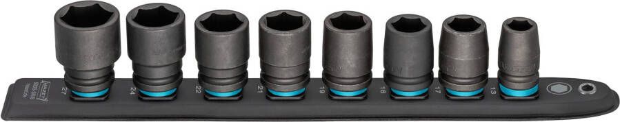 Hazet SmartRail · Flexibele kunststof opsteekstrip 900S-SR 8 · 1 2 inch (12 5 mm) vierkant hol · Buiten-zeskant-tractieprofiel · 8-delig · 13 · 17 ·
