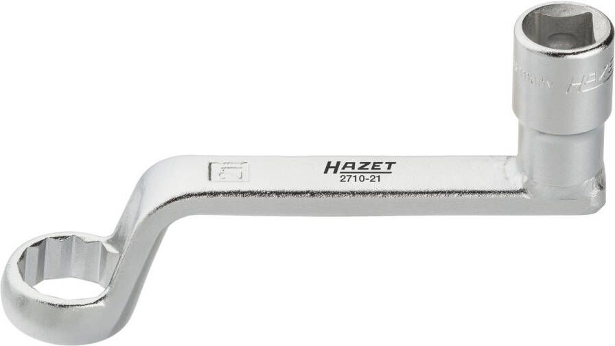Hazet Speciaal gereedschap voor camber instelling 2710-21 · 1 2 inch (12 5 mm) vierkant hol · Buitentwaalfkant profiel · SW 21 mm