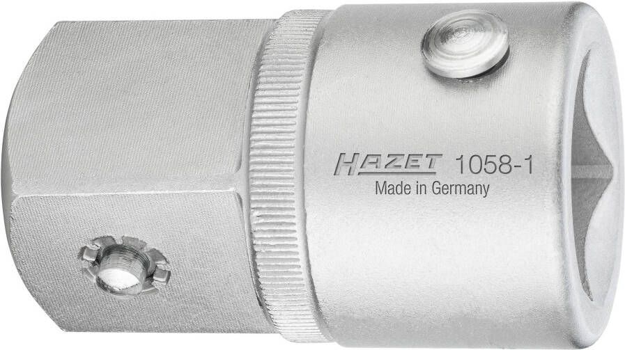 Hazet Vergrotingsstuk 1058-1 · 3 4 inch (20 mm) vierkant hol · 1 inch (25 mm) vierkant massief · Lengte: 60 6 mm