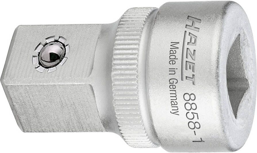 Hazet Vergrotingsstuk 8858-1 · 3 8 inch (10 mm) vierkant hol · 1 2 inch (12 5 mm) vierkant massief · Lengte: 36 mm