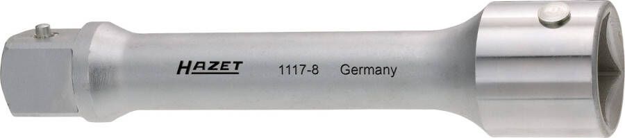 Hazet Verlengstuk 1117-8 · 1 inch (25 mm) vierkant hol · 1 inch (25 mm) vierkant massief · Lengte: 200 mm