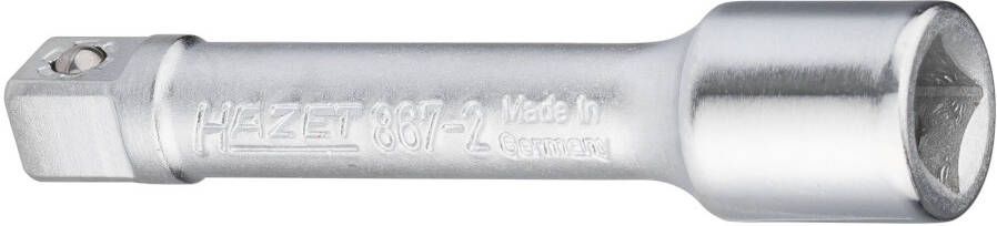 Hazet Verlengstuk 867-2 · 1 4 inch (6 3 mm) vierkant hol · 1 4 inch (6 3 mm) vierkant massief · Lengte: 55 mm