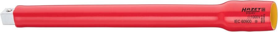 Hazet Verlengstuk · geïsoleerd 918KV-10 · 1 2 inch (12 5 mm) vierkant hol · 1 2 inch (12 5 mm) vierkant massief · Lengte: 264 mm