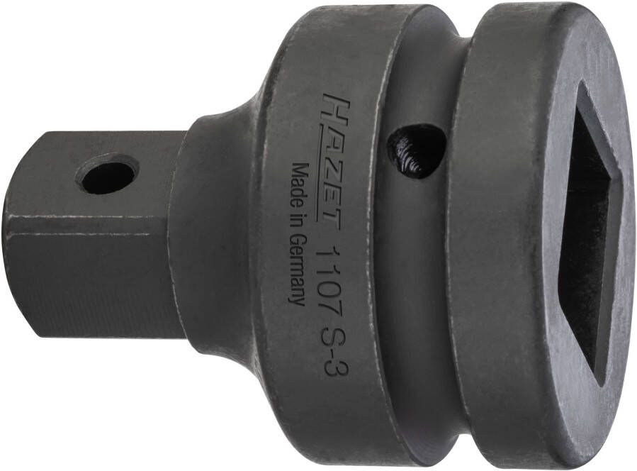 Hazet Verloopstuk 1107S · 1 inch (25 mm) vierkant hol · 3 4 inch (20 mm) vierkant massief · Lengte: 70 mm