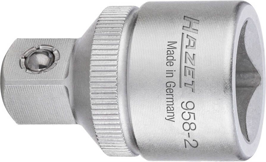 Hazet Verloopstuk 958-2 · 1 2 inch (12 5 mm) vierkant hol · 3 8 inch (10 mm) vierkant massief · Lengte: 36 mm