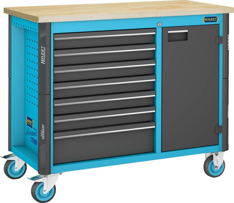 Hazet Werkbank rijdend Assistent 179NW enkel 179NW-7 L x B x H: 1150 mm x 600 mm x 964 mm Laden ondiep: 6 x 81 x 522 x 398 mm Laden