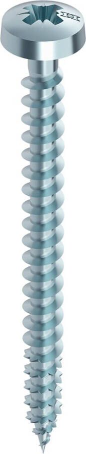 Heco Spaanplaatschroef HFP 4 5 x 30 CK PZD voldraad verzinkt blauw 200 stk 08369