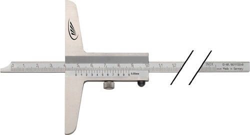 Helios Preisser Diepteschuifmaat | 200 mm | recht meetrail 8 x 3 mm | 1 stuk 0282502