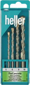 Heller Beton- steenboorset | 4-delig | d. 5 6 8 10 mm | 1 stuk 16873