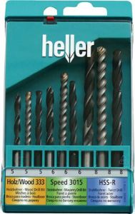 Heller Universele boorset | 9-delig metaal- hout- en steenboor | 1 stuk 17741 17741a