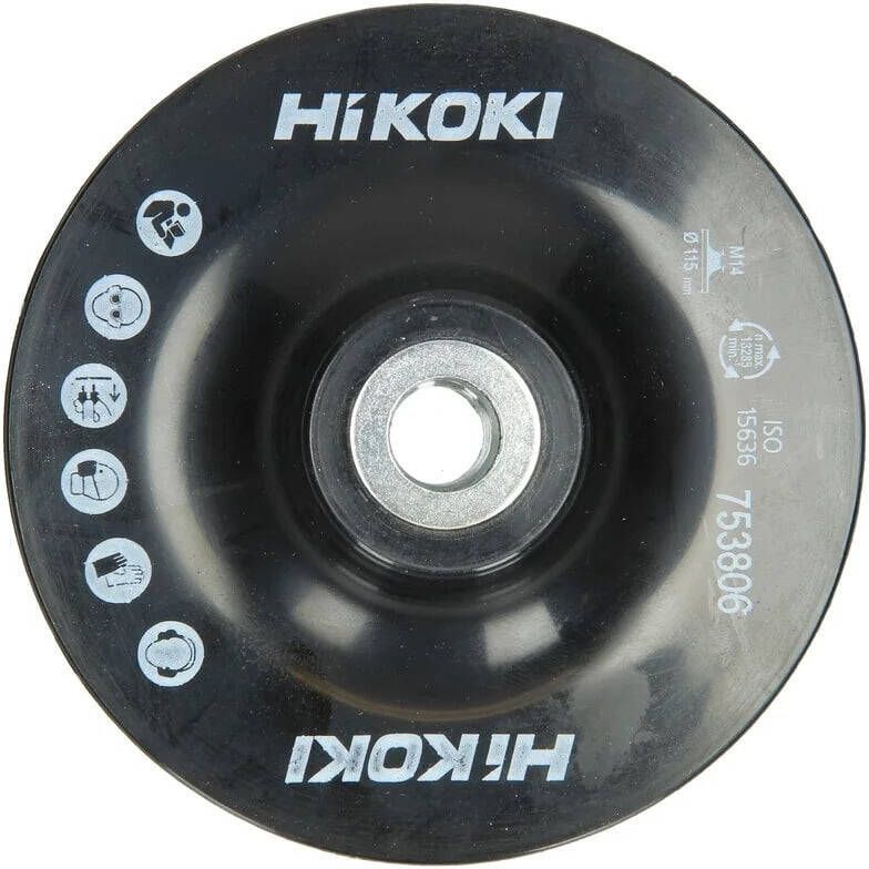 Hikoki Accessoires Steunschijf Met Moer 115 Mm Zacht Iso 15636 (Oud 937825Z) 753806