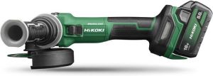 Hikoki G1813DE WQZ Accu Haakse slijpmachine | 18V | 125mm | Inclusief 2 accu&apos;s en lader | in HSC II koffer