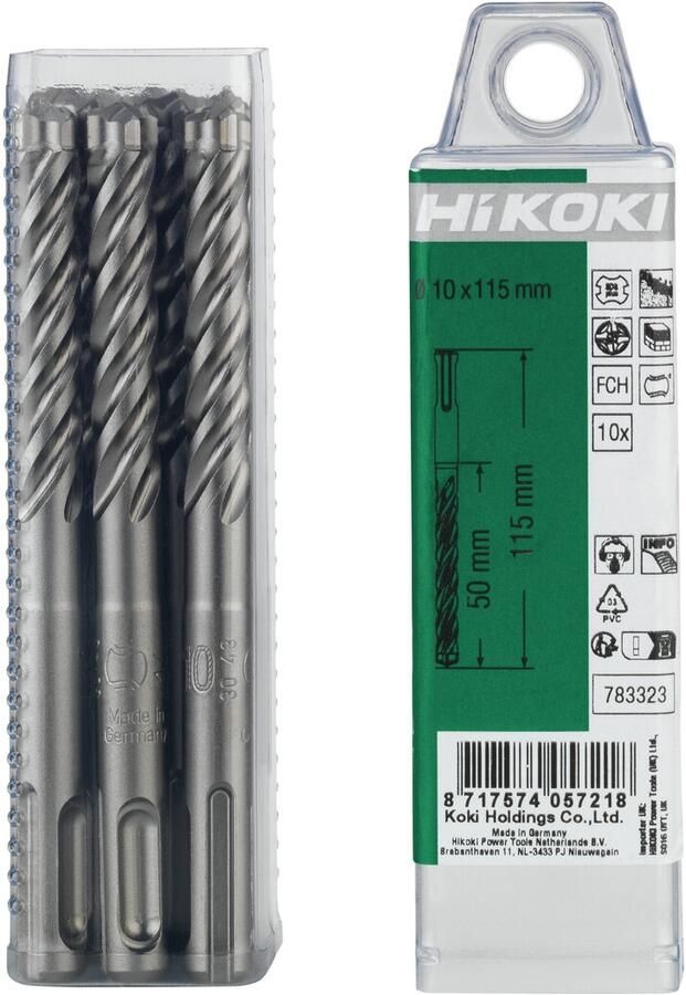 Hikoki Accessoires 10 SDS-Plus Hamerboren FCH 4-Snijder 14 x 150 215 mm 783335