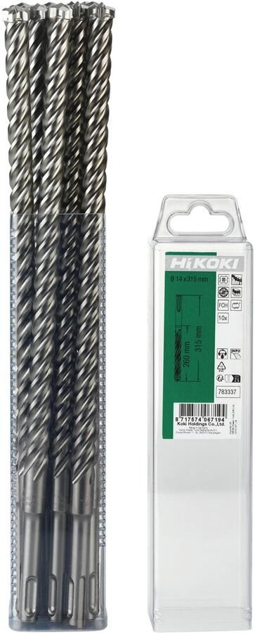 Hikoki Accessoires 10 SDS-Plus Hamerboren FCH 4-Snijder 12 x 250 315 mm 783333