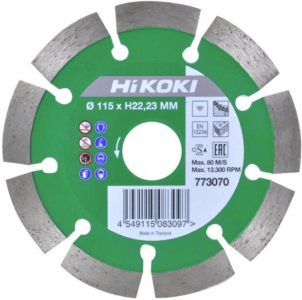 Hikoki Accessoires Diamantzaagblad 115 x 10 0 x 22 23 mm Universeel Ds 773070