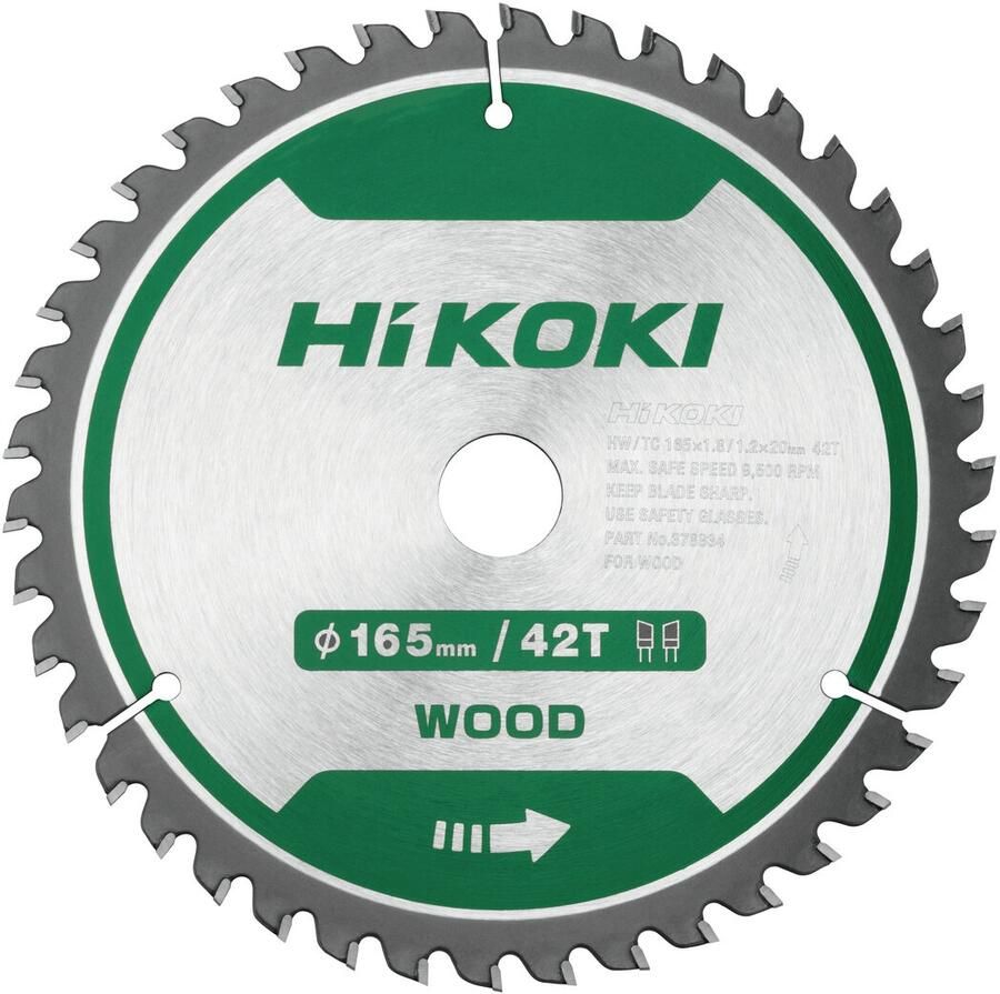 Hikoki Accessoires Tct-Zaagblad 165X20 T42 ATB 4100043