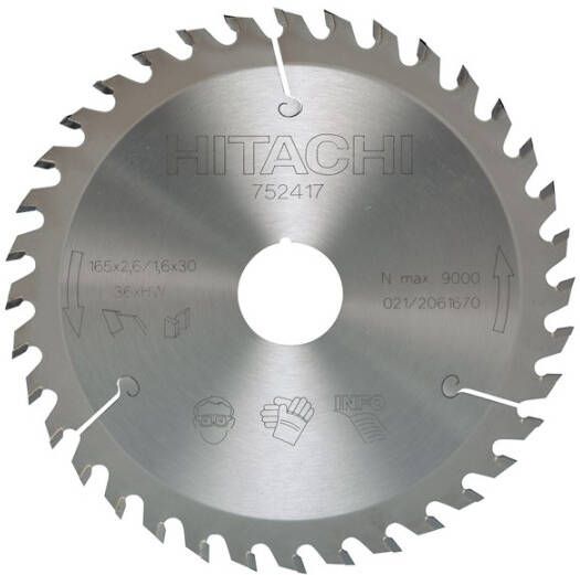 Hitachi Hardmetalen Cirkelzaagblad 180X30 20 Z18 (Oud 240360 750309)