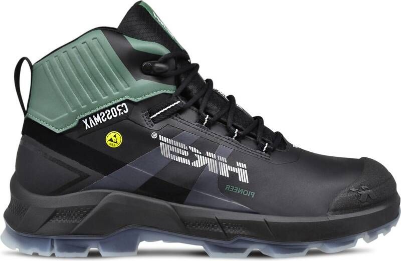 HKS Werkschoen Pioneer S3S Hoog + KN | Zwart Groen | 4040005163429