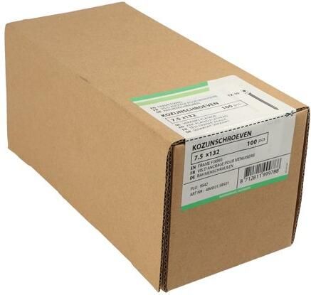 Hoenderdaal Fasteners Hoenderdaal Kozijnschroef Vz Pk Torx TX30 7.5X212 | 100 stuks 4849.01.59301 - Foto 2