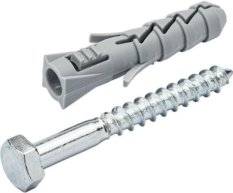 Homefix Nylon Plug 10X50 + Houtdraadbout Vz 8X60 | 4 stuks 6701.10.30040