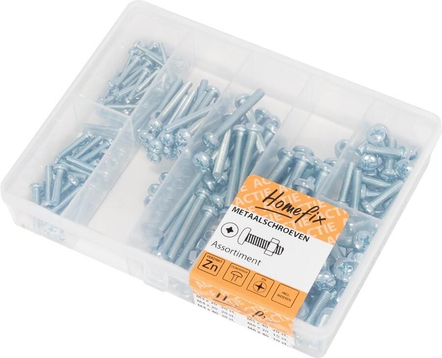 Homefix Organizer 7-Vaks Metaalschroeven Vz Ck Sl + Moer 8900.01.34000