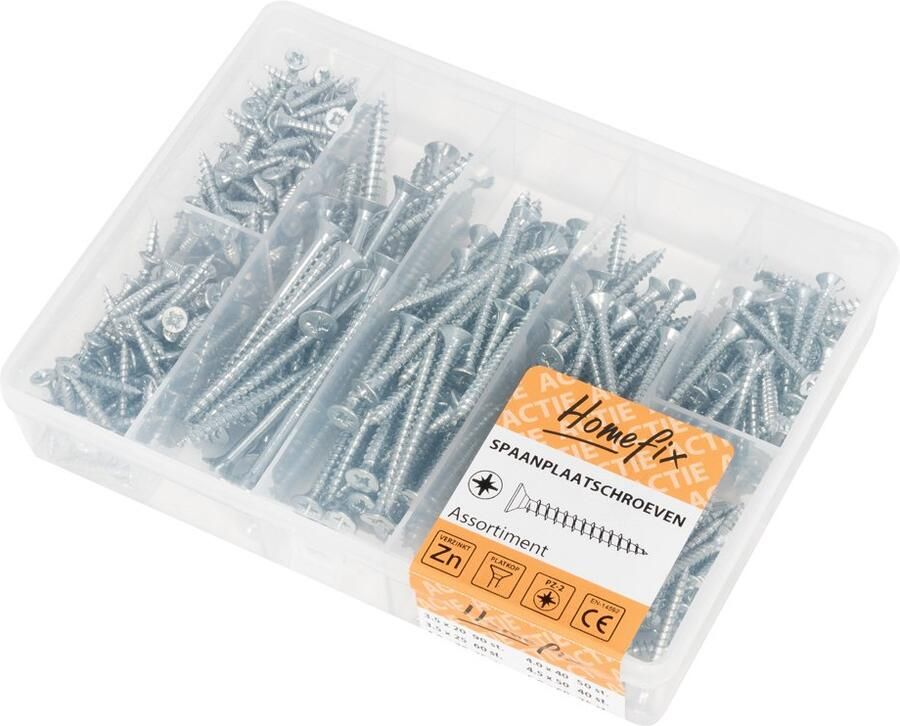 Homefix Organizer 7-Vaks Spaanplaatschroeven Vz Pk Pz 8900.01.30000