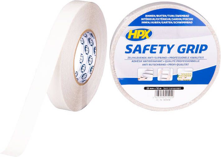 HPX Anti-slip tape | Semi-transparant | 25mm x 18m SC2518 | 12 stuks SC2518