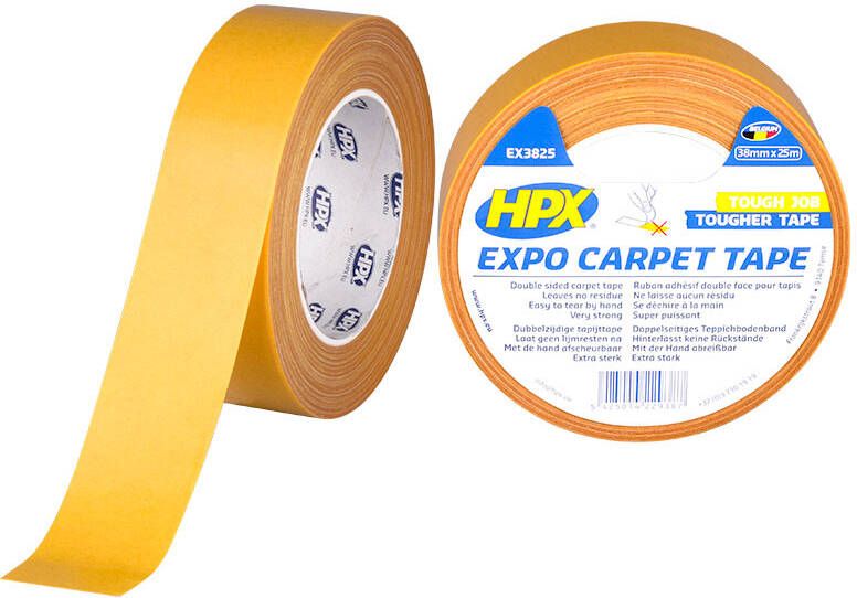 HPX Expo Carpet Tape | Transparant | 38mm x 25m EX3825 | 30 stuks EX3825