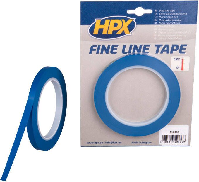 HPX Fine line tape (lineerband) | Blauw | 9mm x 33m FL0933 | 40 stuks FL0933