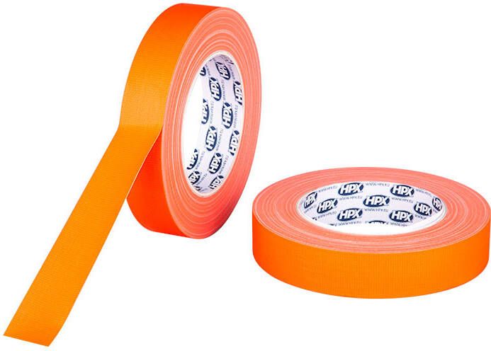 HPX Gaffer tape fluo | Oranje | 25mm x 25m FO2525