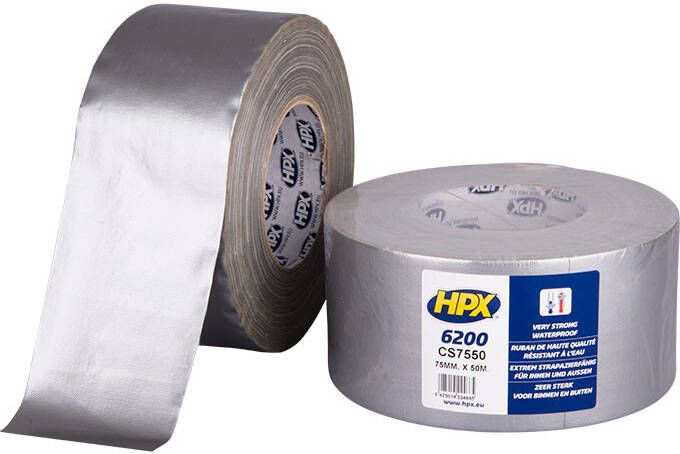 HPX Pantsertape | Zilver | 75mm x 50m CS7550 | 12 stuks CS7550