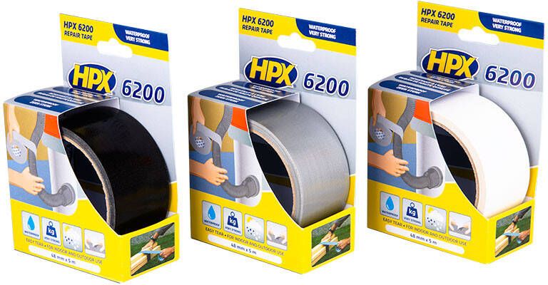 HPX Pantsertape | Zwart | 48mm x 5m CS5005 | 24 stuks CS5005