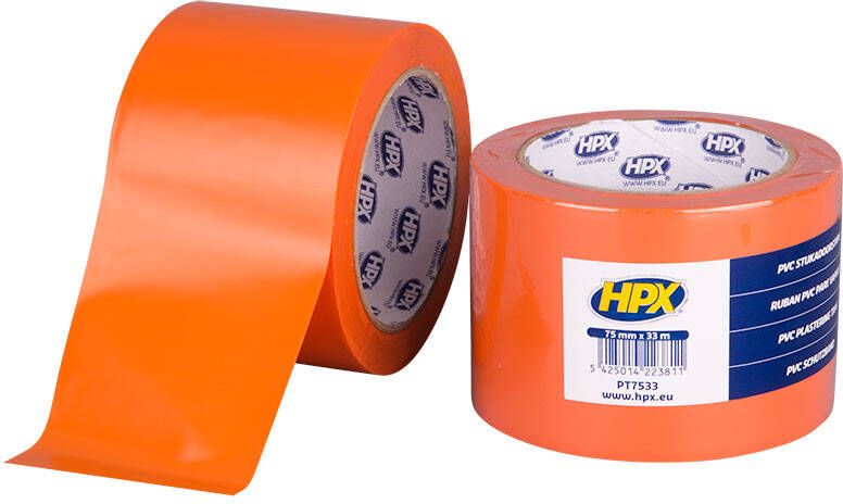 HPX PVC beschermingstape | Oranje | 75mm x 33m PT7533