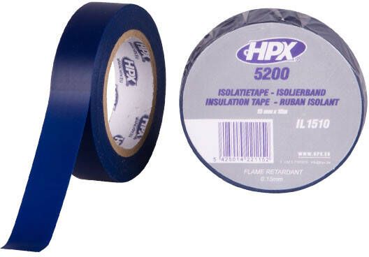 HPX PVC isolatietape | Blauw | 15mm x 10m IL1510 | 200 stuks