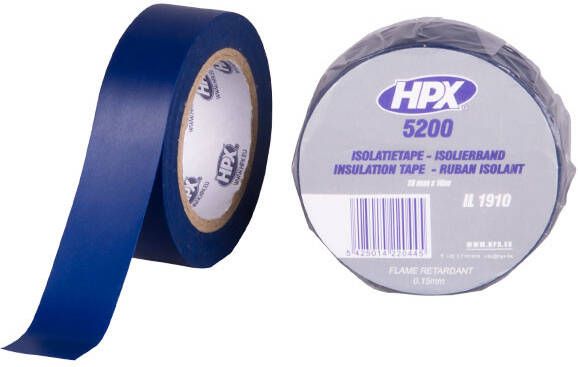 HPX PVC isolatietape | Blauw | 19mm x 10m IL1910