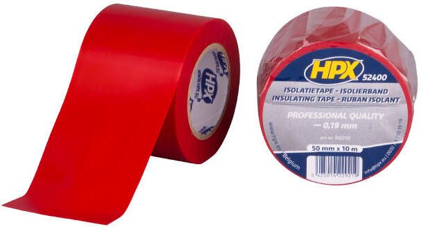 HPX PVC isolatietape | Rood | 50mm x 10m RI5010 | 100 stuks RI5010