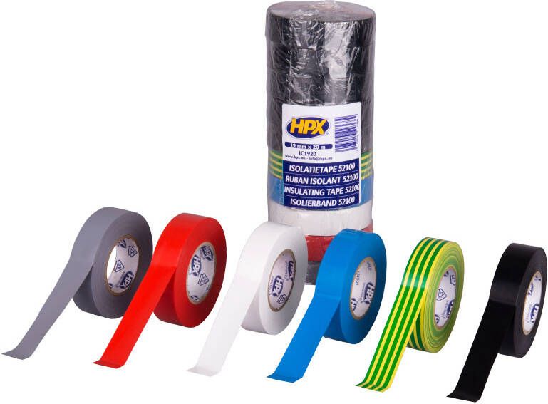 HPX PVC isolatietape VDE | Gemengd | 19mm x 20m | set van 10 IC1920