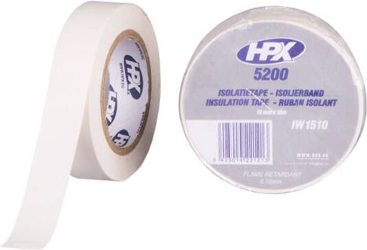 HPX PVC isolatietape | Wit | 15mm x 10m IW1510 | 120 stuks IW1510