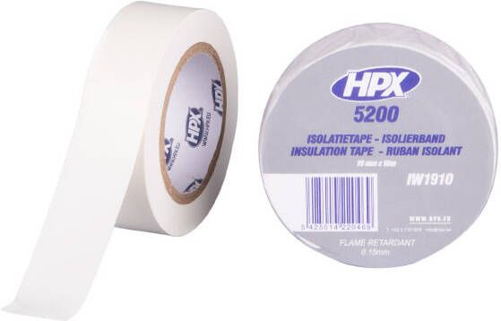 HPX PVC isolatietape | Wit | 19mm x 10m IW1910 | 120 stuks IW1910