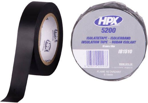 HPX PVC isolatietape | Zwart | 15mm x 10m IB1510