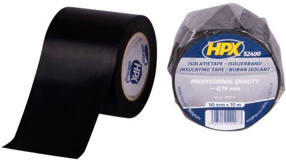 HPX PVC isolatietape | Zwart | 50mm x 10m BI5010