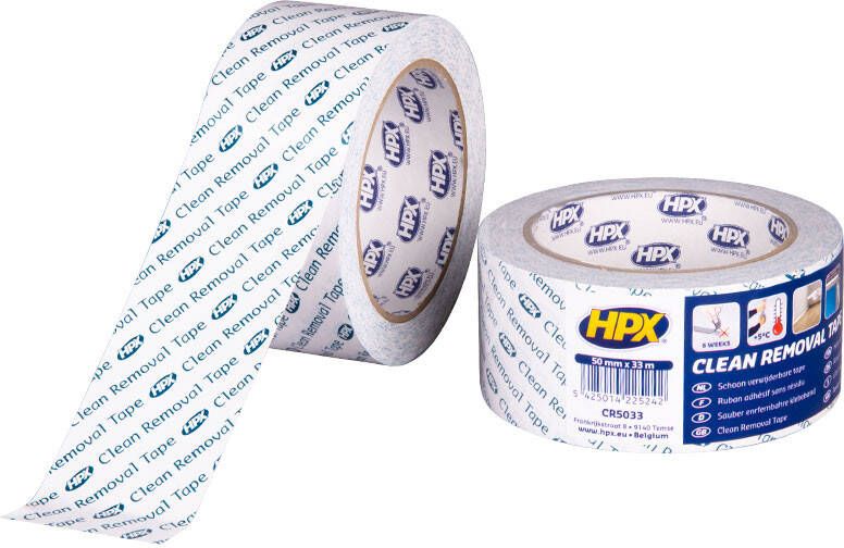 HPX Schoonverwijderbare PVC tape | 50mm x 33m CR5033